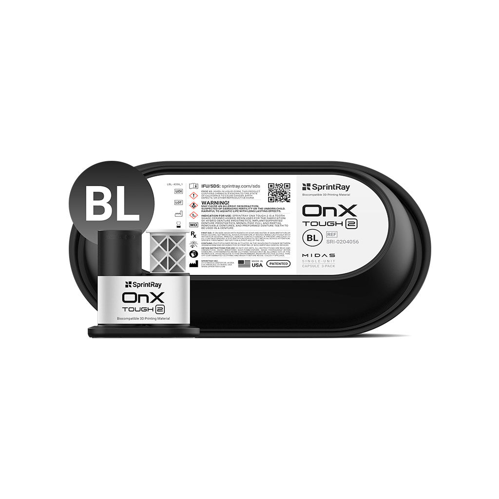 SprintRay OnX Tough 2 - Bleach - Single-unit Capsule 3-Pack