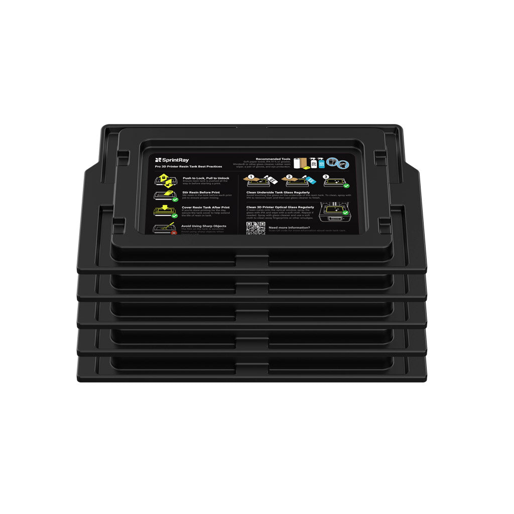 SprintRay Pro 95/95S Standard Resin Tank Lid - 5-Pack Bundle