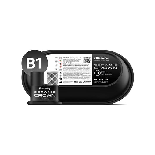SprintRay Ceramic Crown - B1 - Single-unit Capsule 3-Pack