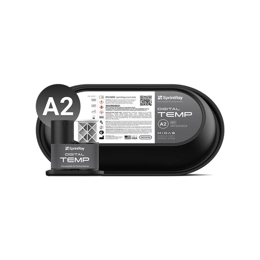 SprintRay Digital Temp - A2 - Single-unit Capsule 3-Pack